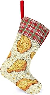 Fried Chicken Drumsticks Sequins Christmas Stockings Ornaments Candy Bag Xmas Tree Hanging Decorations