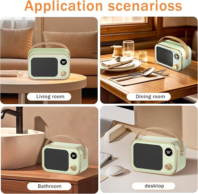 Calefactor Eléctrico Portátil Cerámico PTC con Termostato Ajustable miniatura 7