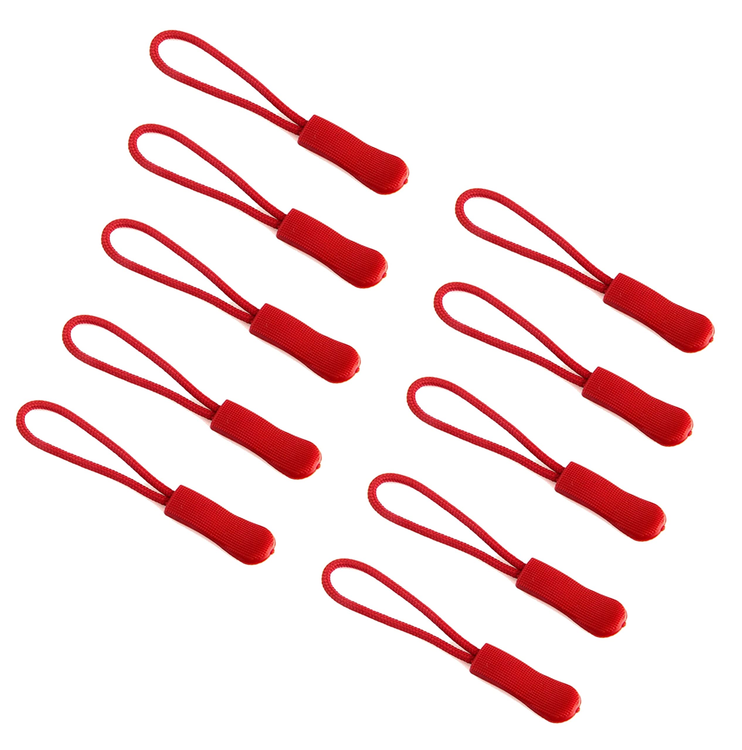 FunMart Durable Zipper Pulls Zipper Tag Zipper Tags Cord Pulls Zipper Extension Zip Fixer for Backpacks, Jackets, Luggage, Purses, Handbags (Black,20 PCS) (Red)-image-47