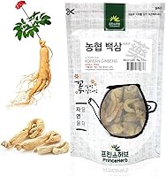 Vista 1 de [Hierba Coreana Medicinal] 4 Años de Edad Ginseng Coreano (Renshen/) Hierbas secas a granel 3.53 oz (15 raíces)