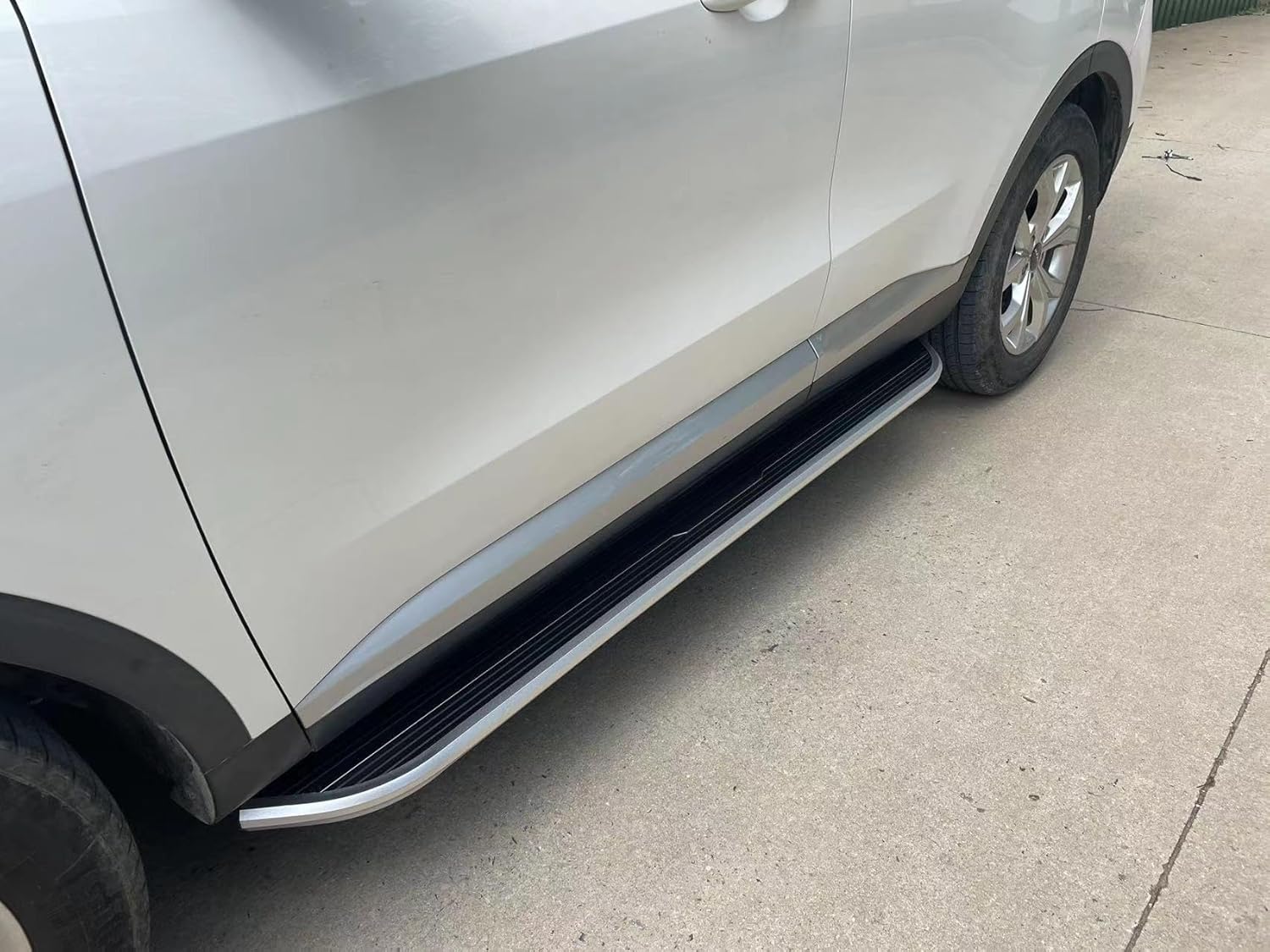 Running Board for Audi Q7 2016-2023 2024 Door Fixed Side Step Pedal Nerf Bar Platform Ptotector 2Pcs(with Brackets)