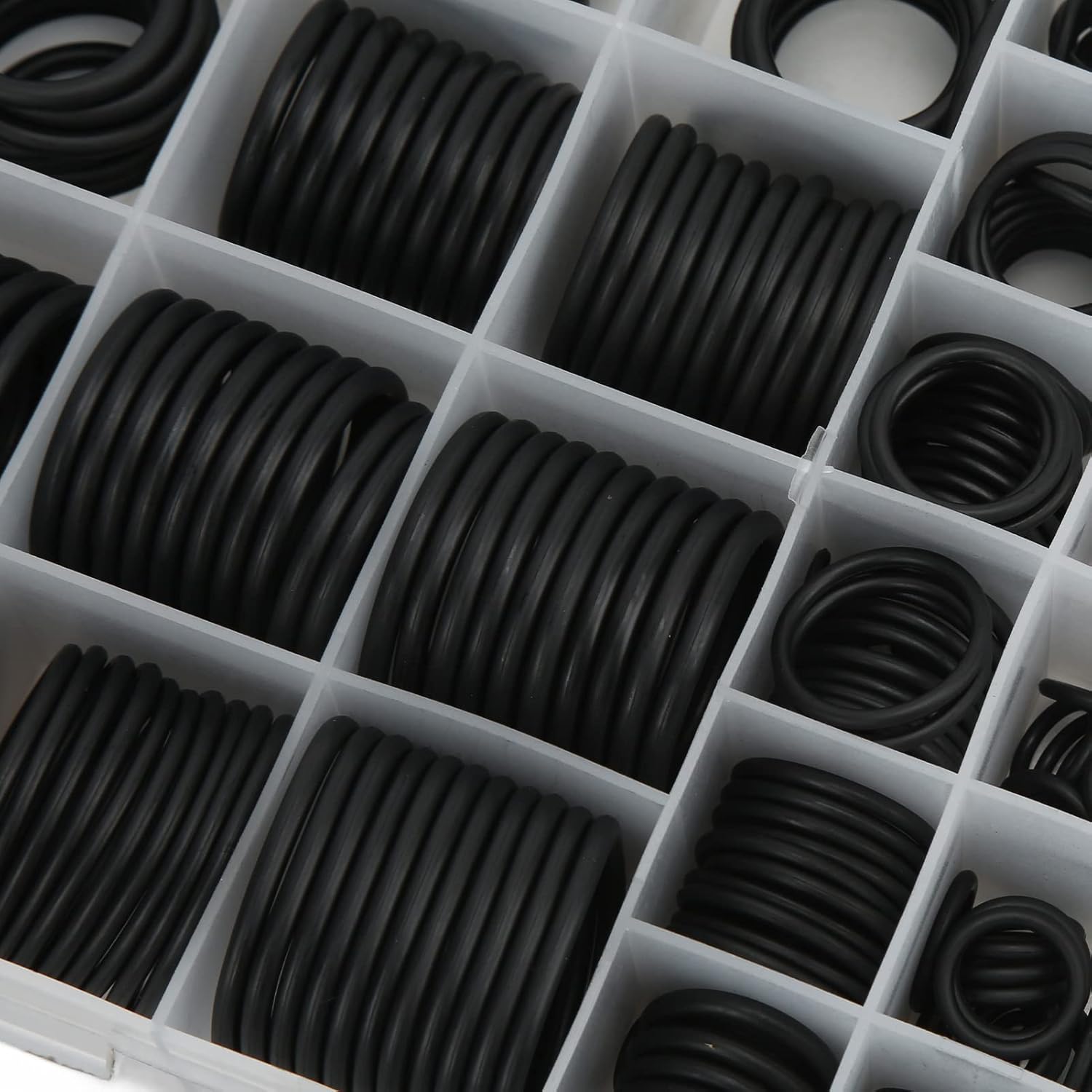 447 Pieces Car AC Sealing O Ring Kit, Replacement for SH Excavator, HNBR Rubber O Ring Assortment with Storage Box for Automotive Air Conditioning Systems