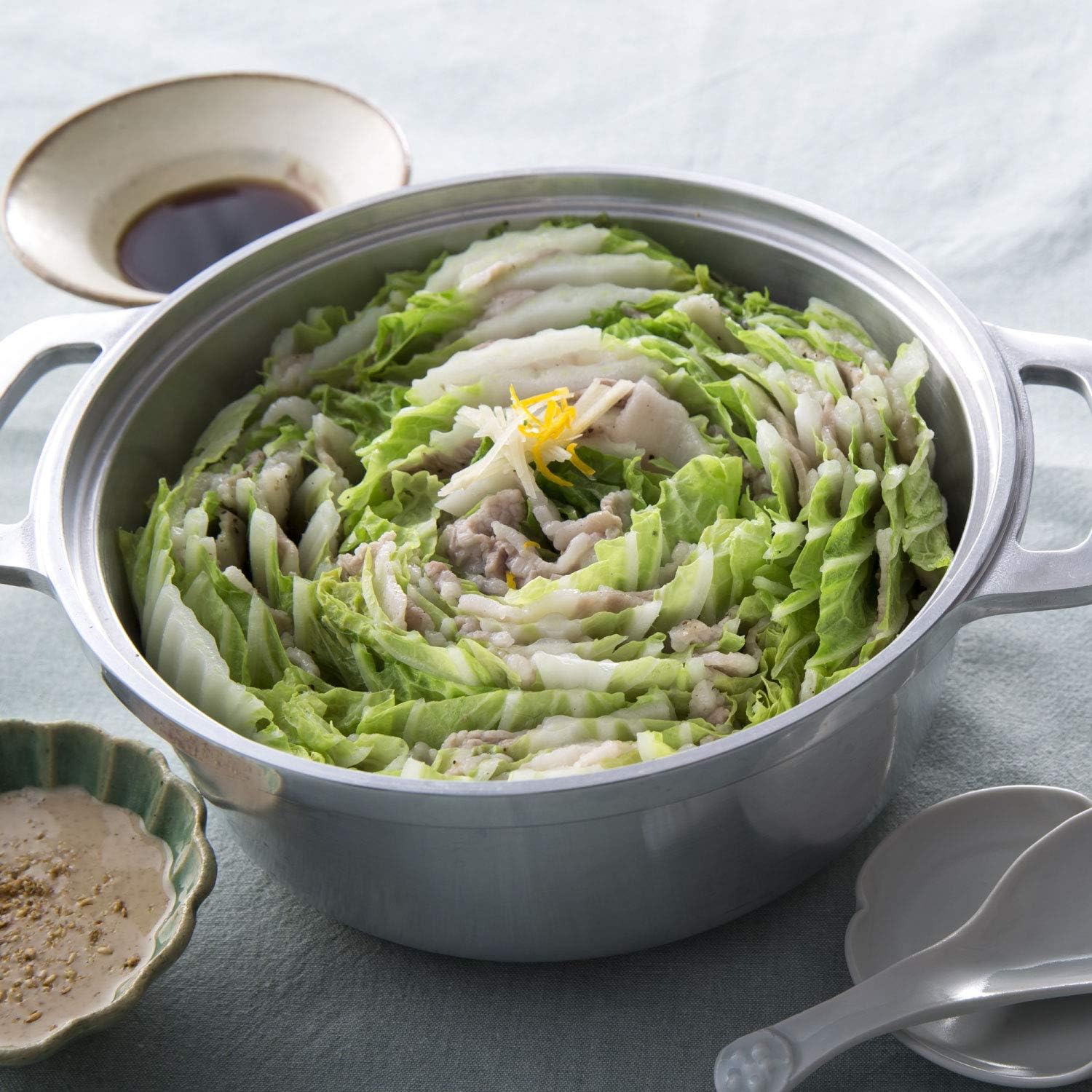 Amazon | 無水鍋 両手鍋 24cm 無水調理 1鍋8役 | ポポヨ(Popoyo