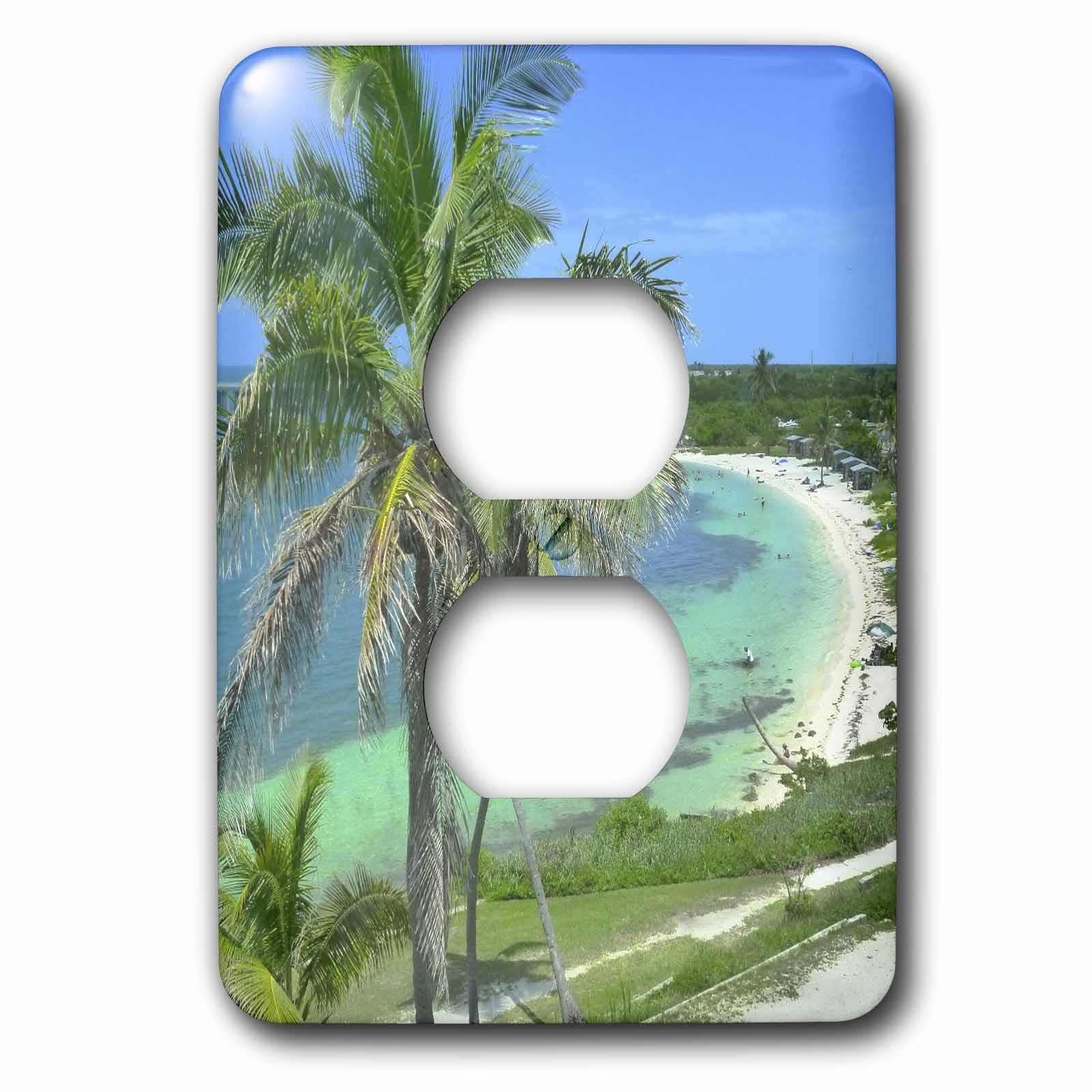 Cache-prise Multicolore 3dRose LSP_7523_6 Tropic Beach pour décorer vos prises de courant