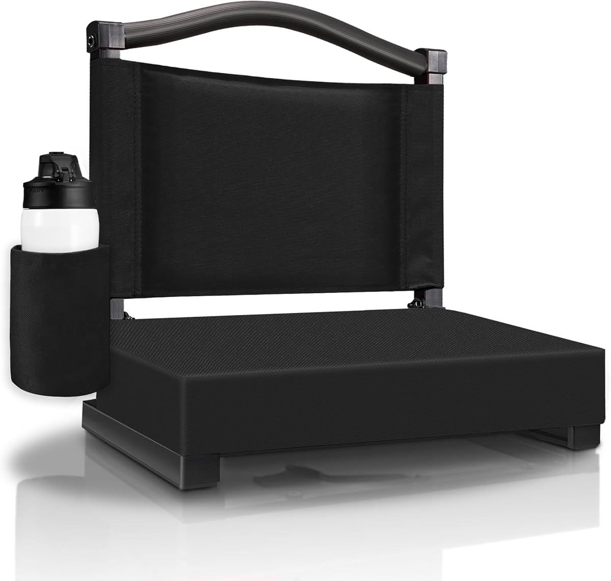 HABUTWAY Stadium Seats with Back Support and Thick Cushion Bleacher Seats with Backs and Cushion Wide, Stadium Chairs Include Shoulder Strap and Pocket, Perfect for Sports Events