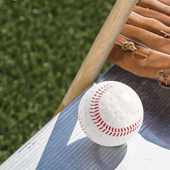 Baseballs 12 Pack Dimpled Baseballs, 9-Inch Pitching Machine Balls for Hand-Eye Coordination, Hitting and Fielding Practice