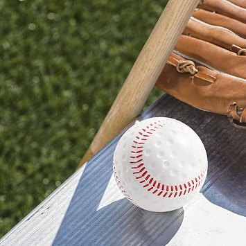 Baseballs 12 Pack Dimpled Baseballs, 9-Inch Pitching Machine Balls for Hand-Eye Coordination, Hitting and Fielding Practice
