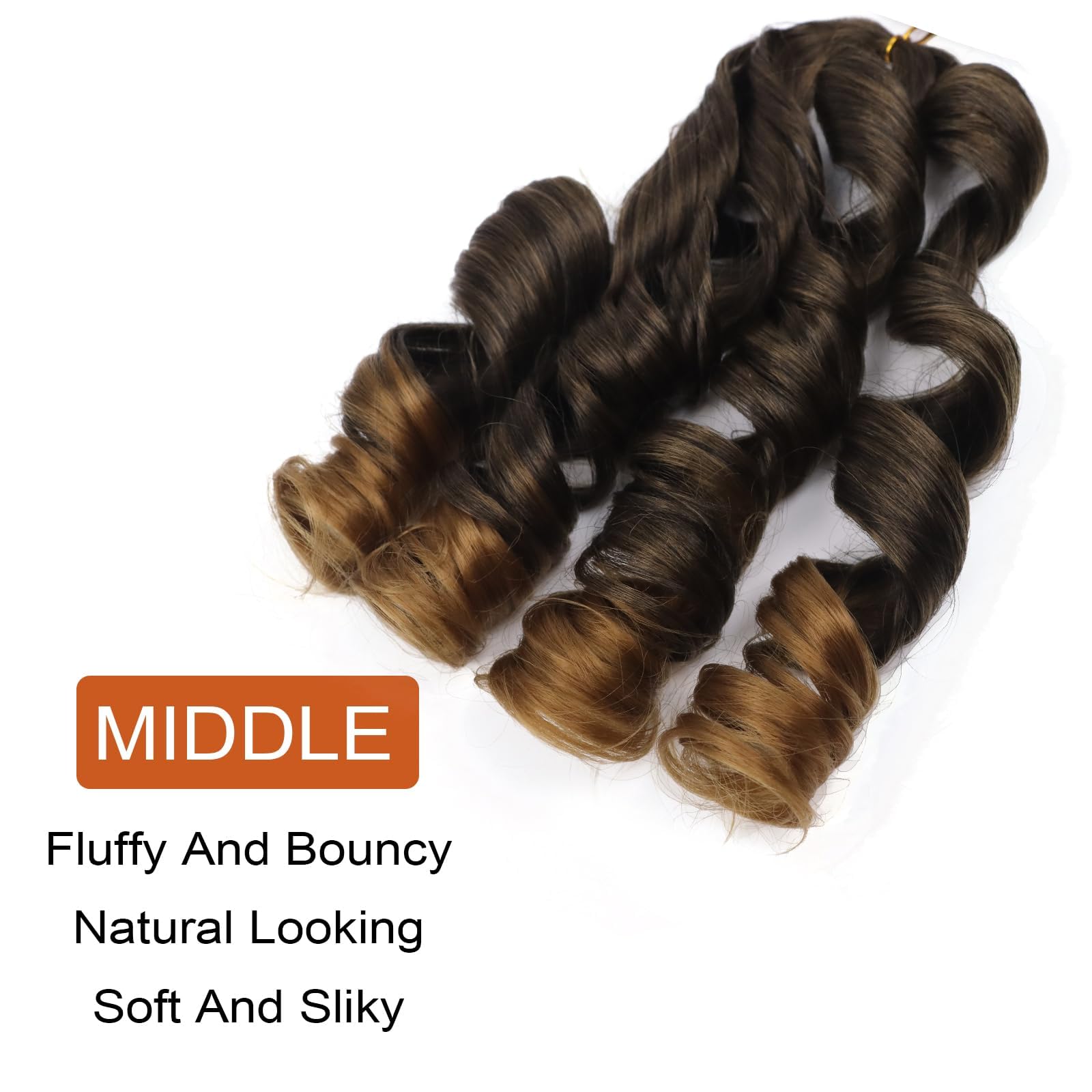 8 Packs French Curly Braiding Hair 26 Inch Loose Wave Spiral Curly Crochet Hair for Black Women Pre Stretched Braiding Hair with Curly Ends (12 inch - Image 4