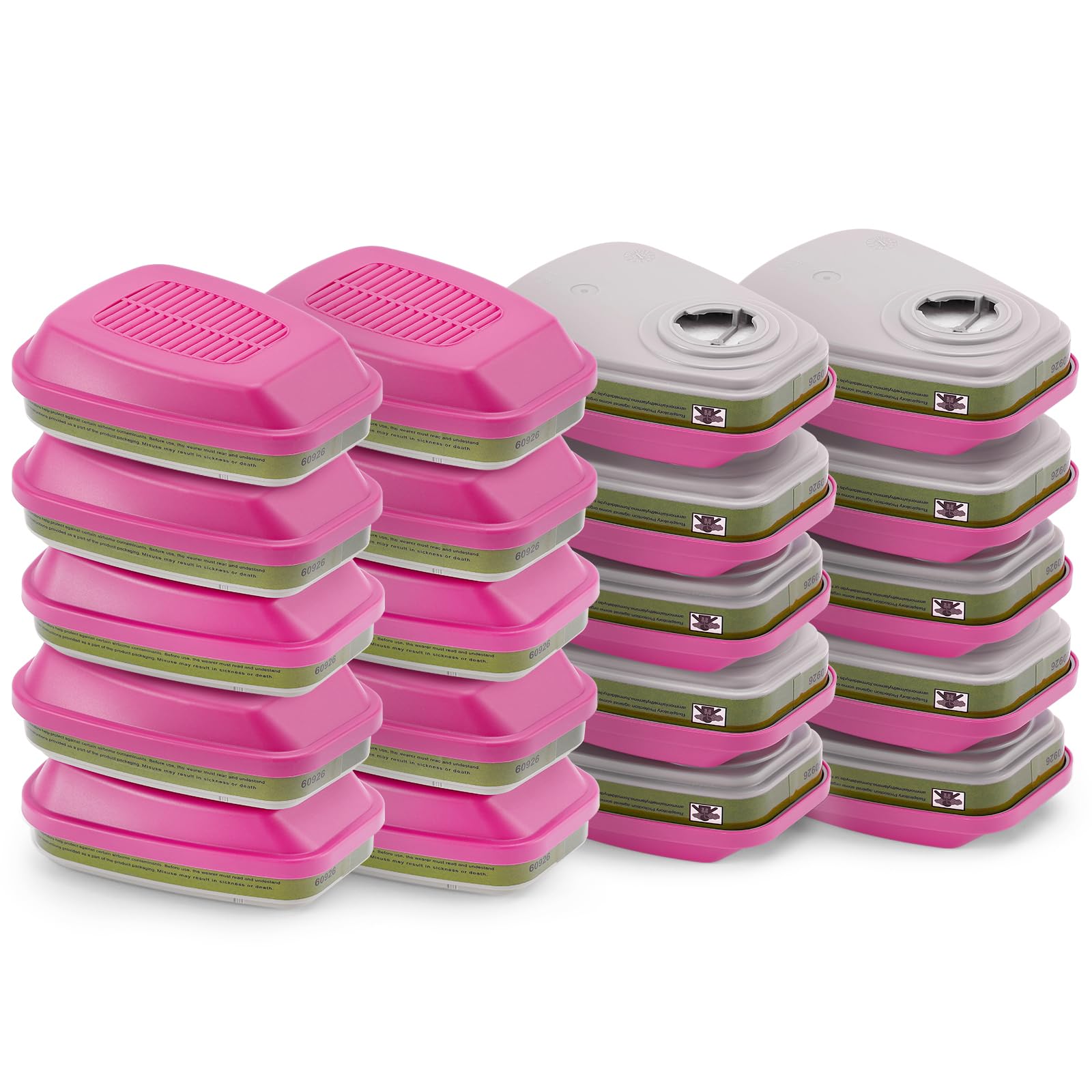 60926 Respirator Cartridges& Filters(10 Pairs) - Respirator Activated Carbon Filter Protect Against Organic Vapors, Acid Gases, Formaldehyde Compatible with 6000, 7000, FF-400 Series Respirator