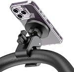 Magnetic Phone Holder Clamp Mount - 20 x N52 Strong Magnet Universal Mount | For Gym, Spin Bikes (Fits Peloton), Treadmills, Strollers, Golf Cart, Shopping Cart - Compatible with MagSafe iPhone 12 to 17