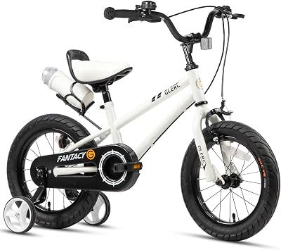 Glerc Fantacy 12 14 16 18 20 Inch Kids Bike for 2-14 Years Old Boys Girls Bicycles with Water Bottle Holder & Stabilisers & Bell, Multiple Colors