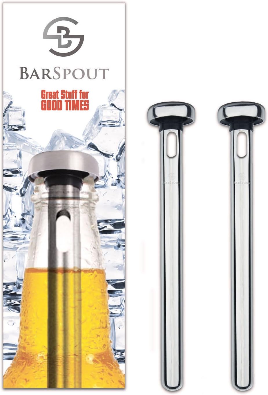 BarSpout's TOP RATED Beer Chiller Cooler Sticks (2-pack) ✮ Unique Beer Gift for Men ✮