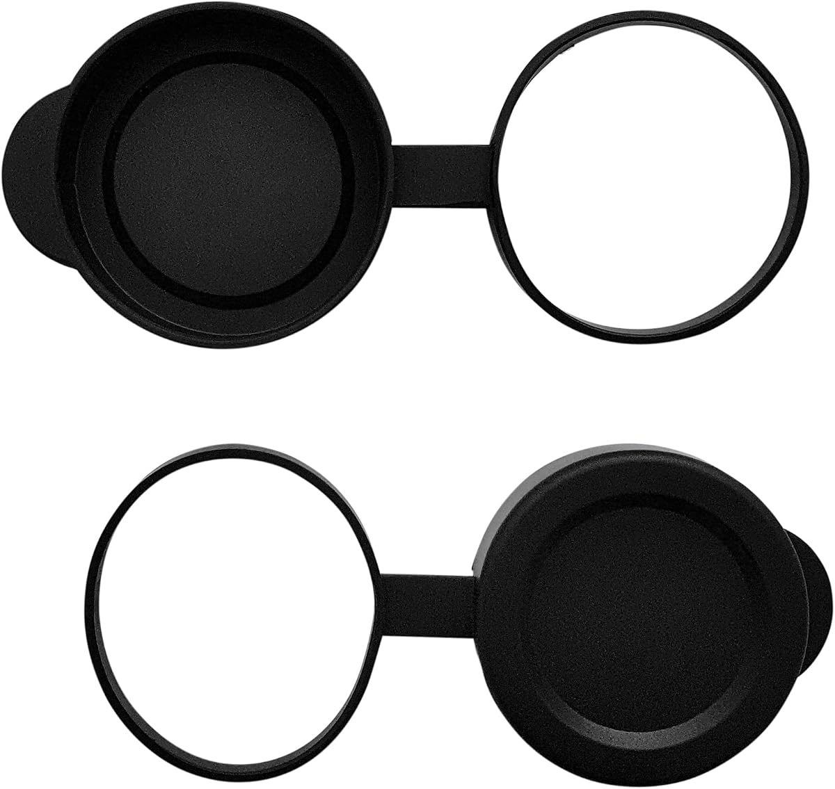 Tapas de lentes de objetivo binocular/monocular de 42 mm Diámetro interno 51,8-53,3 mm Juego de cubiertas de goma Negro, (51.8-53.3LC)