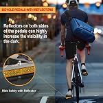Pédales à vélo 9/16 pouces - Pédales à vélo avec réflecteurs - 3 Roulements scellés Pédales plates pour VTT, BMX, Pédales de vélo de route