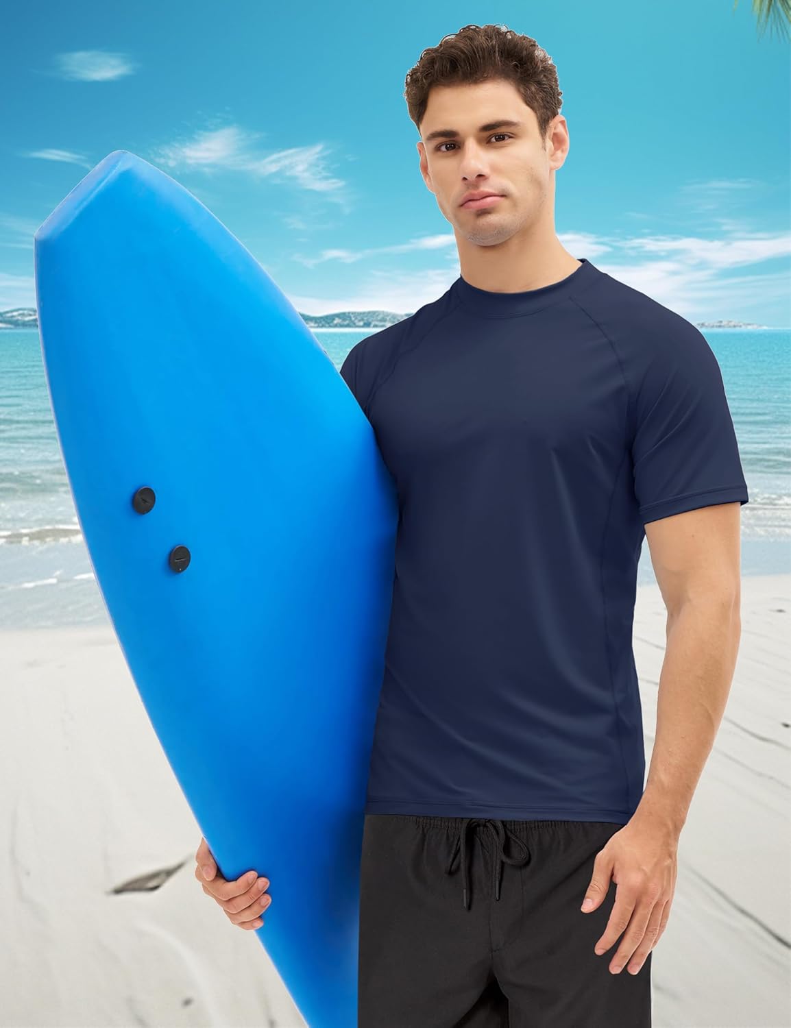 MAGCOMSEN Men's Rash Guard Swim Shirts UPF 50+ Sun Protection Quick Dry Fishing Water Shirts - Image 3