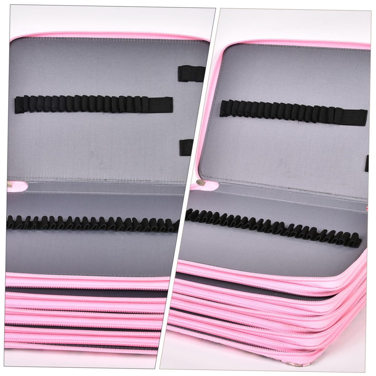 WOONEKY Astuccio Portapenne Multistrato Manico in Pu e Scomparti Modello Organizza Matite e Pennarelli Design Delicato per Uso Quotidiano