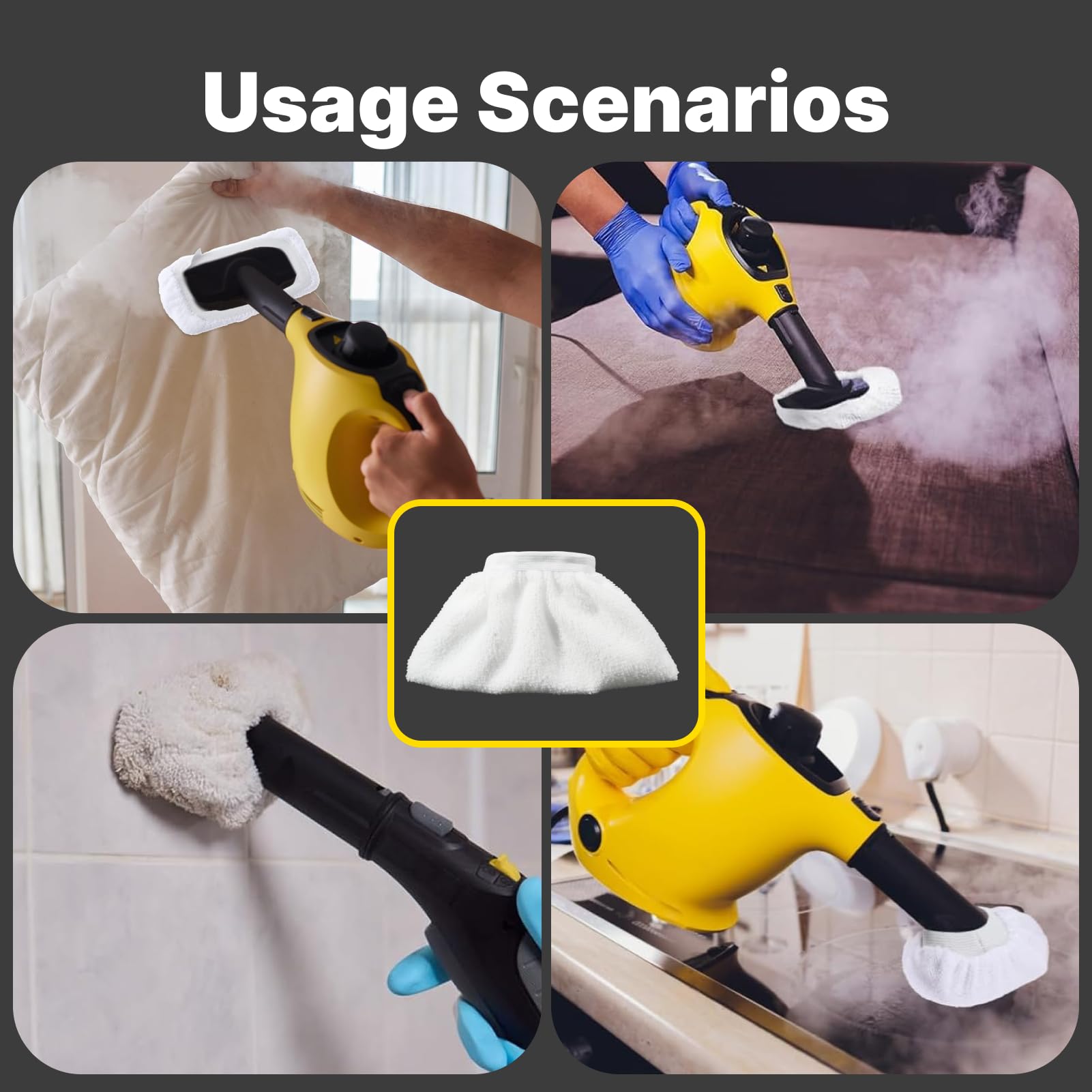 Accesorios de Limpieza a Vapor de Microfibra Compatible Karcher SC1/SC2/SC3/SC4/SC5