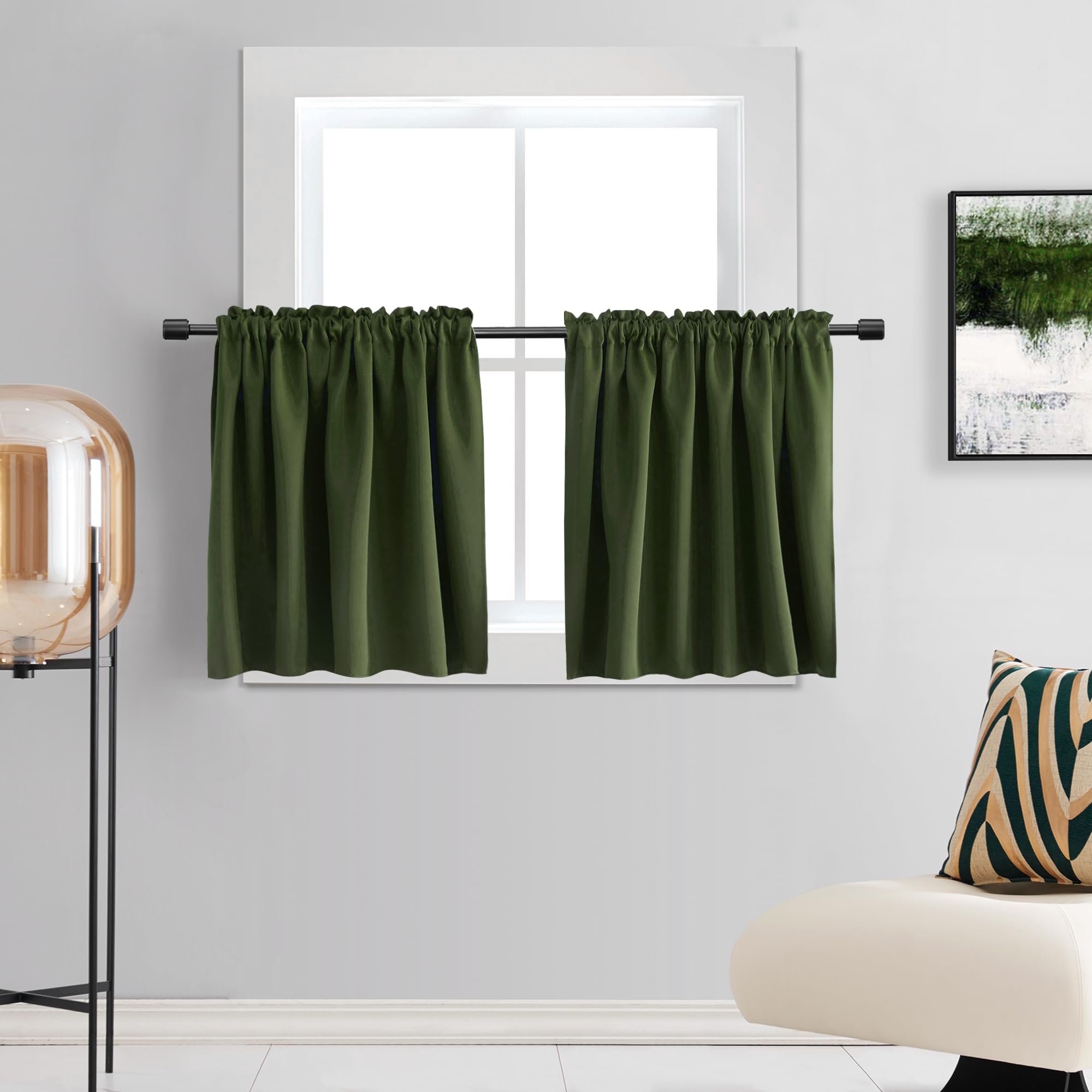 DONREN 24" X 36" Small Olive Curtains — image 1