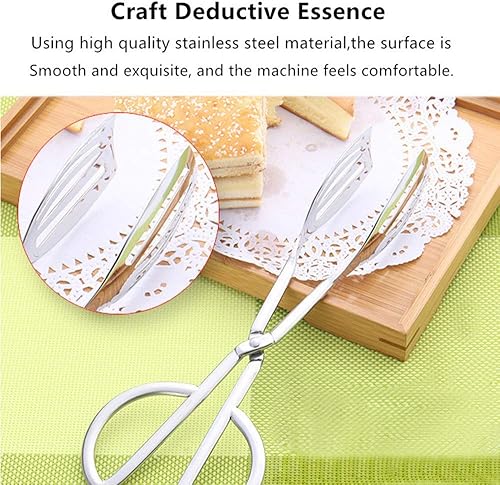 Miniatura 5 de Pinzas para bufé, pinzas para ensalada, pinzas para alimentos, postres, pinzas de cocina, pinzas de acero inoxidable, para servir pasteles, pinzas