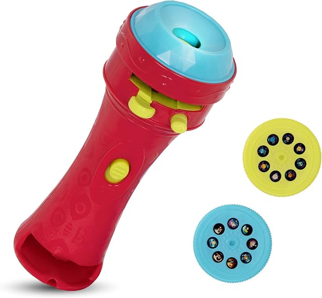 B. toys by Battat  Light Me To The Moon  Childrens Projector Torch with Image Reels That Make Everything Cosmic & Bright