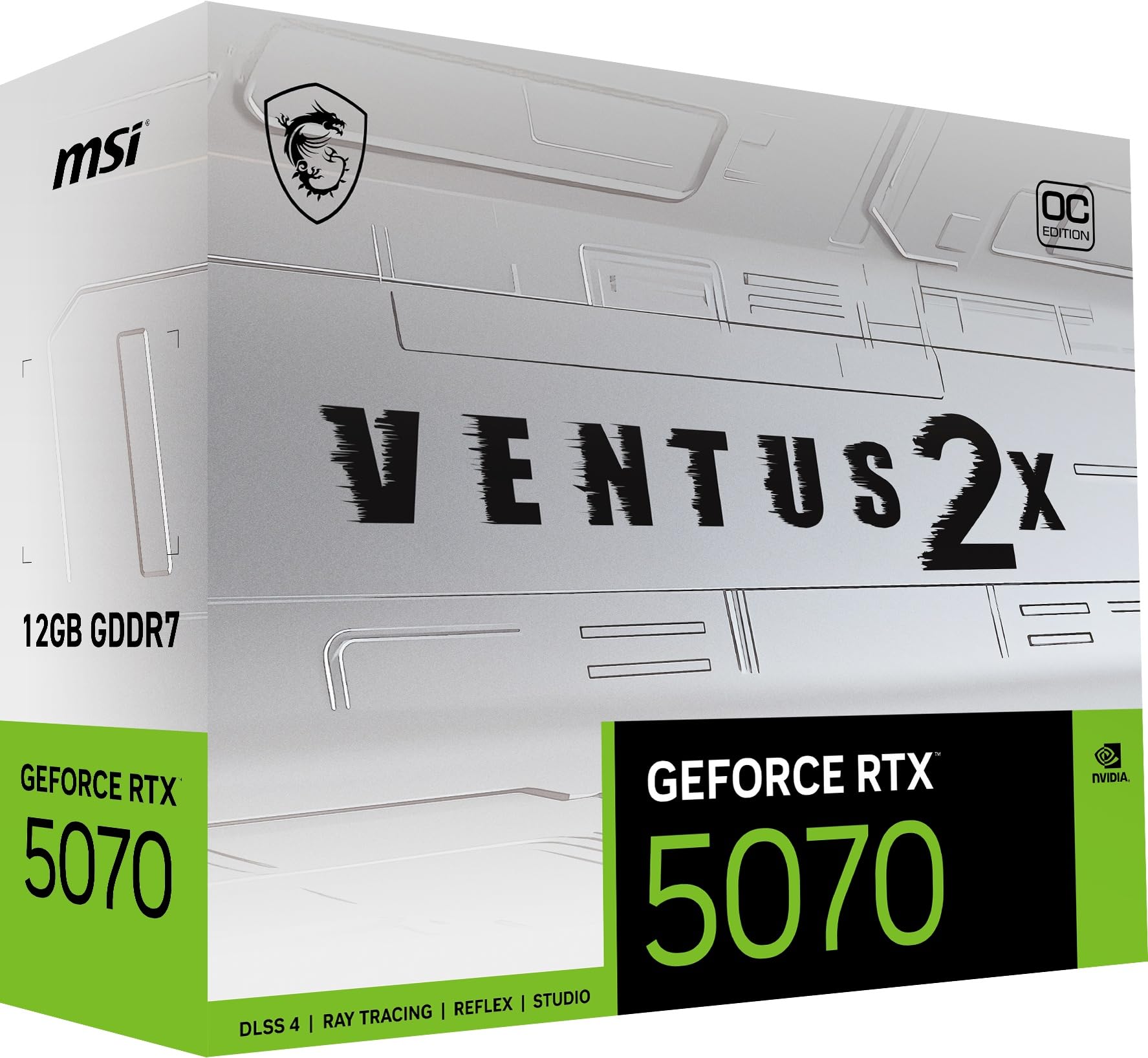 MSI GeForce RTX 5070 12G Ventus 2X OC White - Gaming Grafikkarte – Ansicht 11