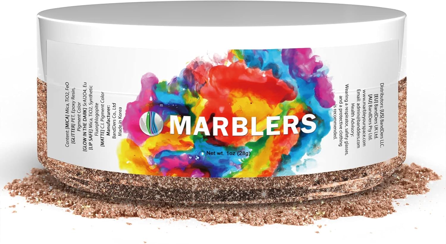 MARBLERS Brown Mica Powder [Syrup Pearl] 1oz (28g) Cosmetic Grade Pigment, Epoxy Resin, Soap Making, Candle, Nail Art, Bath Bombs, Body Butter, DIY Crafts, Vegan, Cruelty Free
