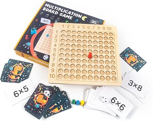 clyqyy Juego de mesa de multiplicación Montessori de madera juguetes de mesa de matemáticas multiplicación para más de 3 años disponible en Yaxa Guatemala