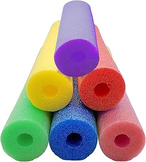 Pool Noodles, 60 Inch Hollow Foam Pool Swim Noodles, Pool Foam Tube, Noodles Floats for Adults, Hollow Foam Pool Swim Noodle, Bright Foam Noodles for Swimming, Floating, and Craft Projects