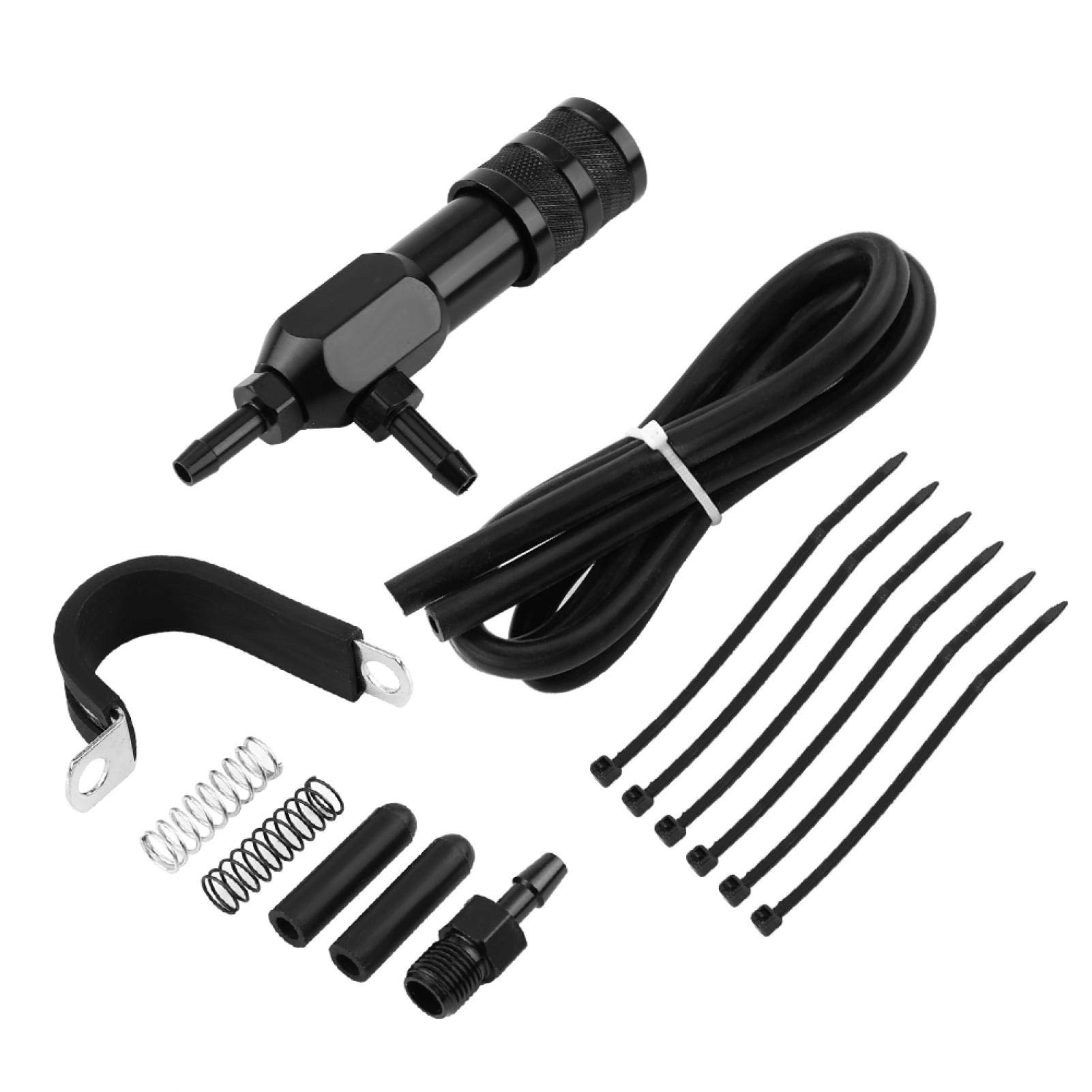 BTERManual Boost Controller, Black Aluminum Alloy Universal Boost Controller Kit for Turbocharged Vehicles