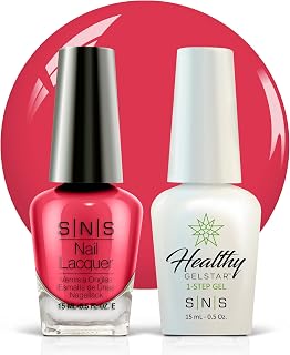 SNS Nail UV Gel and Nail Polish Lacquer Combo, Candy Sprinkles - I Like Nerds (Pink) - Long-Lasting Nail Color, Gel & Lacquer Duo Lasts 14 Days - UV Lamp Required - 0.5 Fl Oz