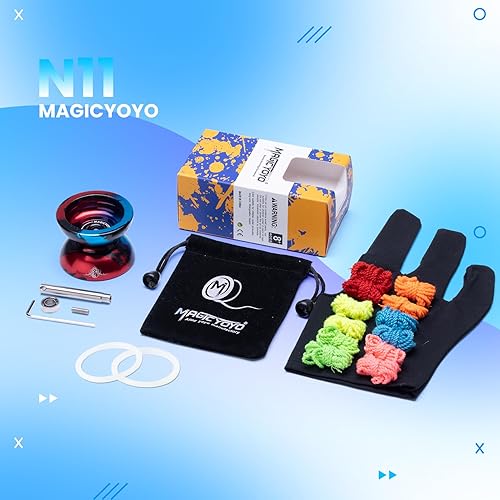 Miniatura 6 de MAGICYOYO Yoyo N11 de doble propósito para niños de 8 a 12 años o más, Yoyo profesional avanzado que no responde con kit de rodamientos que no