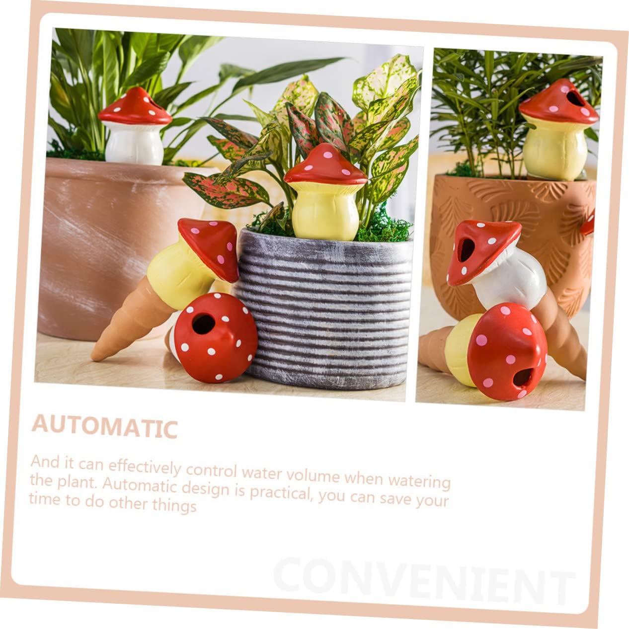 VICASKY Ceramic Automatic Watering Spikes 4pcs for Plants Outdoor image 5