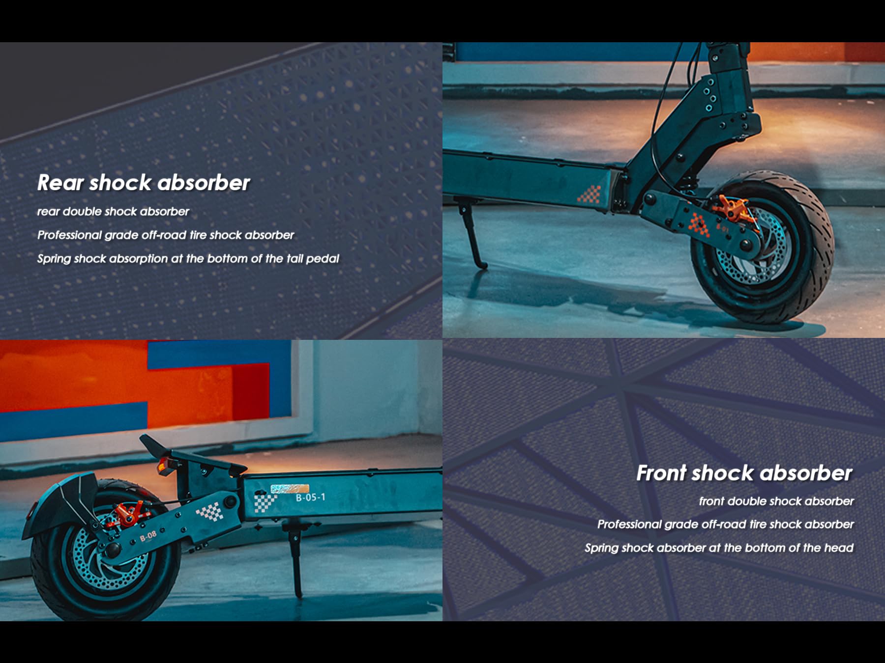 Trottinette Tout Terrain Conforme UE KuKirin G4, pour Adultes, Autonomie 75 km, Pneus 11 Pouces Robustes & Double Freinage Sécurisé