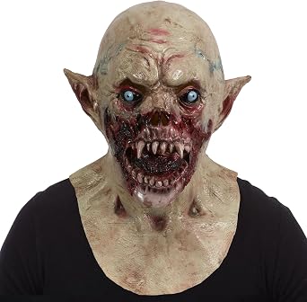 Kuberas Vampire Mask Scary Zombie Creepy Horror Sharp-Toothed Demon Monster Mask Halloween Cosplay Costume Props for Adults