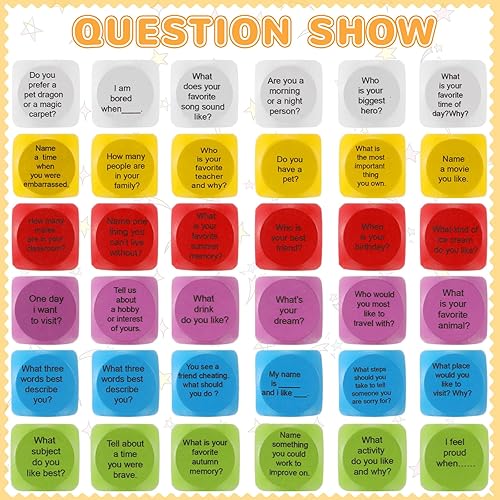 Miniatura 3 de Jenaai 12 cubos de conversación socioemocionales, actividades de aprendizaje socioemocional, juguetes socioemocionales, cubo de conversación de