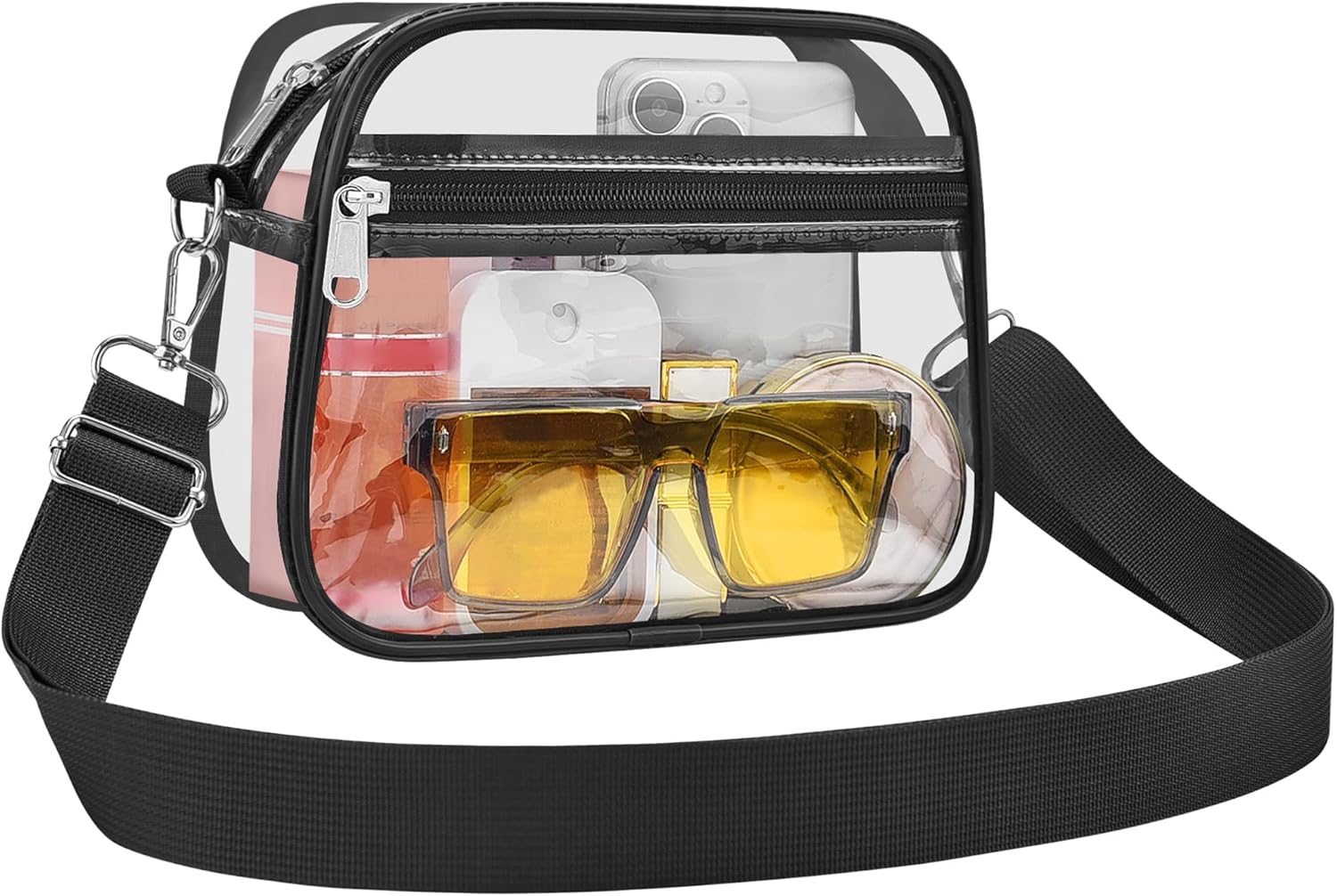 Clear Bag for Stadium Events Clear Sports Fan Handbags Purses with Adjustbale Strap for Concerts Festivals Game Day