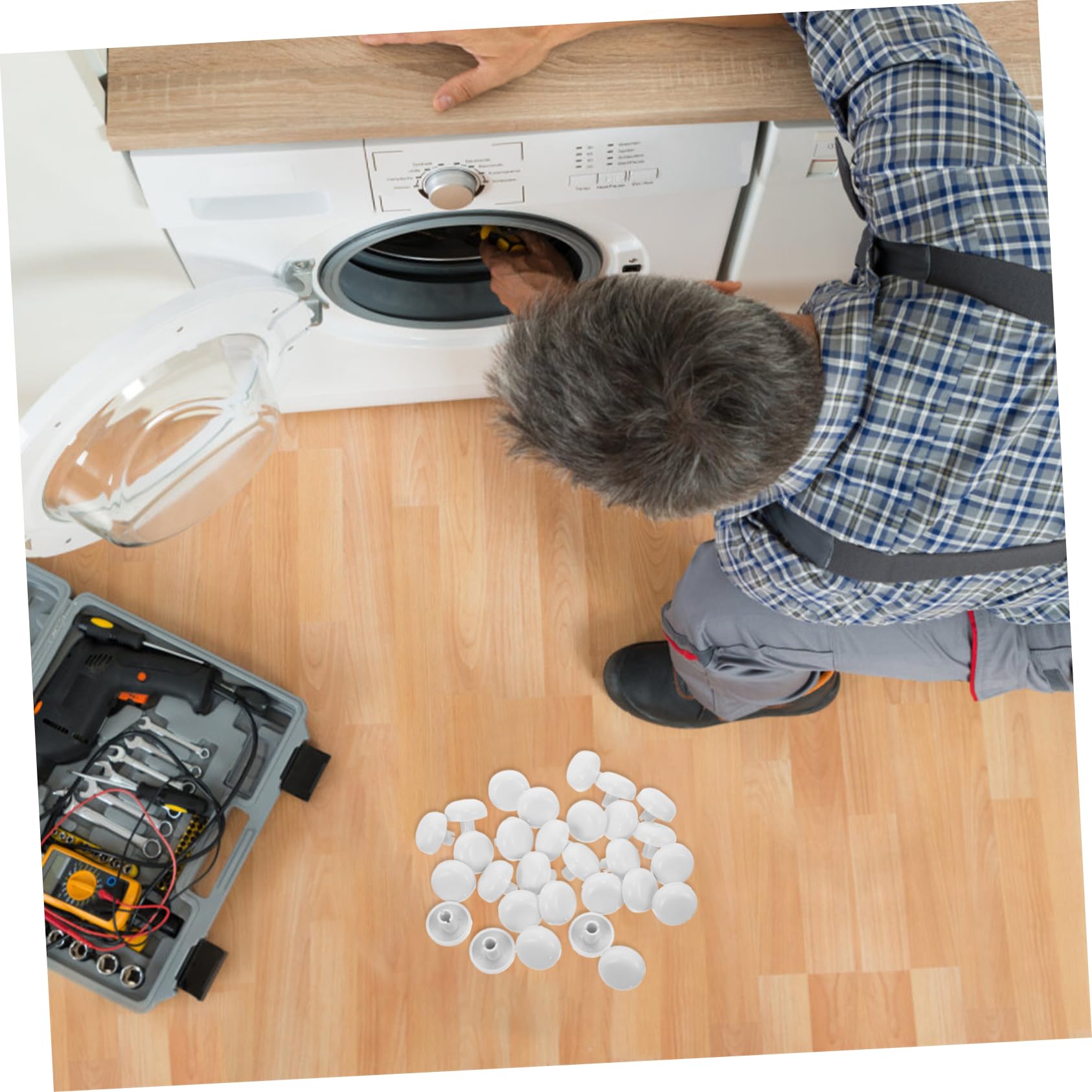 Mikikit 250pezzi Interruttore Per Lavatrice Manopole Per Lavatrice Compatibili Con Modelli Automatici e Semiautomatici
