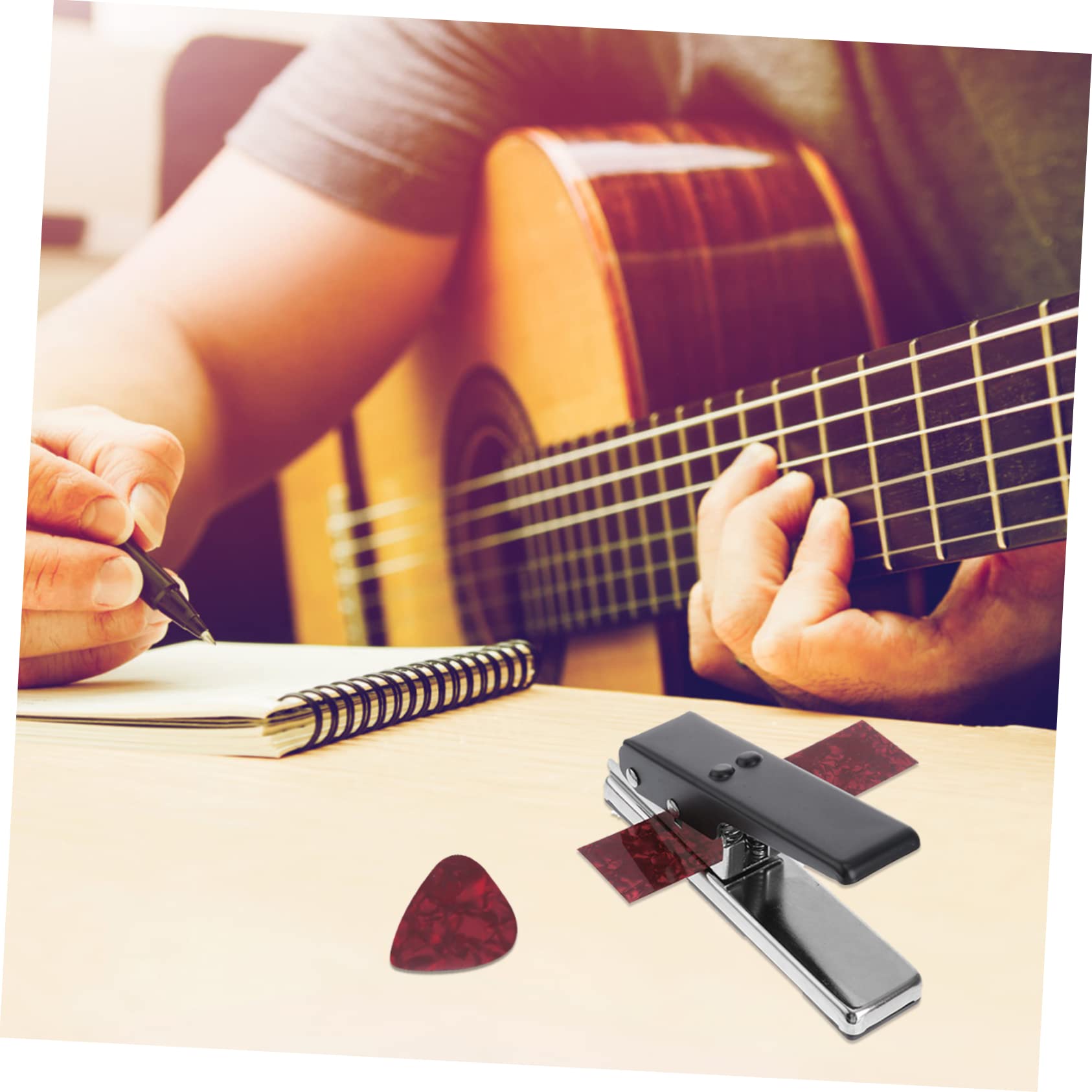 Mikinona Producent Kostek Gitarowych Do Gitary Basowej Dziurkacz Do Kostki Gitarowej Przenośny Zestaw Do Cięcia Kostek Gitarowych