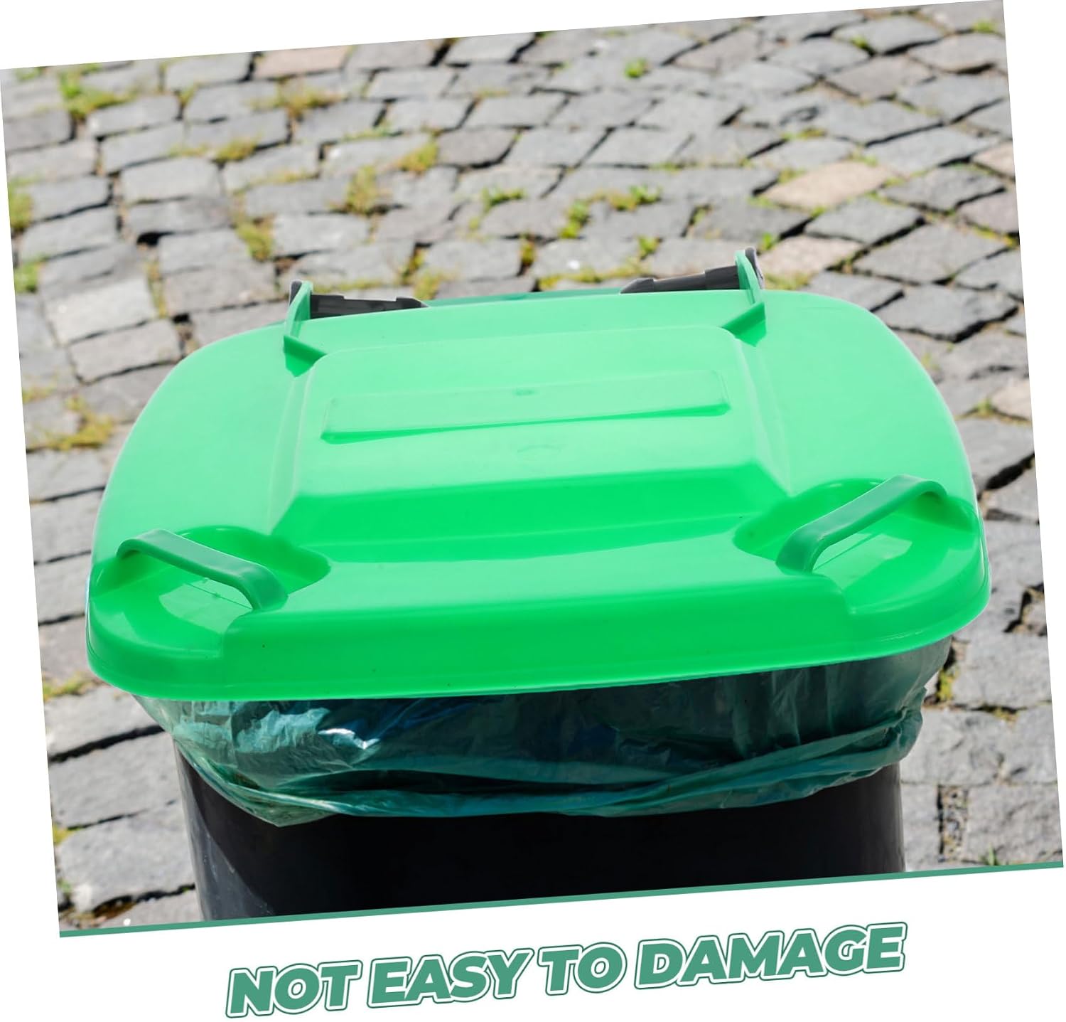 Green Plastic Trash Can Lid Replacement, 30L Odor Prevention Bin Cover
