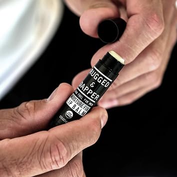RUGGED & DAPPER Men's Lip Balm & Face Cleanser Bundle: Hydrates, Moisturizes, Protects - Skincare Bundles