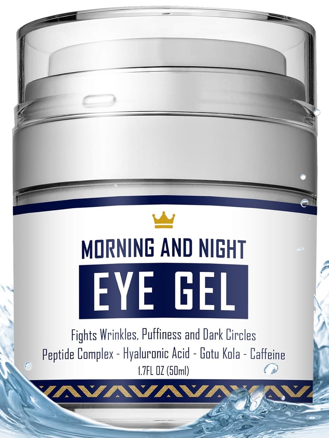 Eye Cream - Reduce Dark Circles, Puffiness & Under Eye Bags - Effective Anti-Wrinkles Treatment - Anti-Aging Eye Gel with Hyaluronic Acid, Gotu Kola Extract, Caffeine - Refreshing Eye Serum
