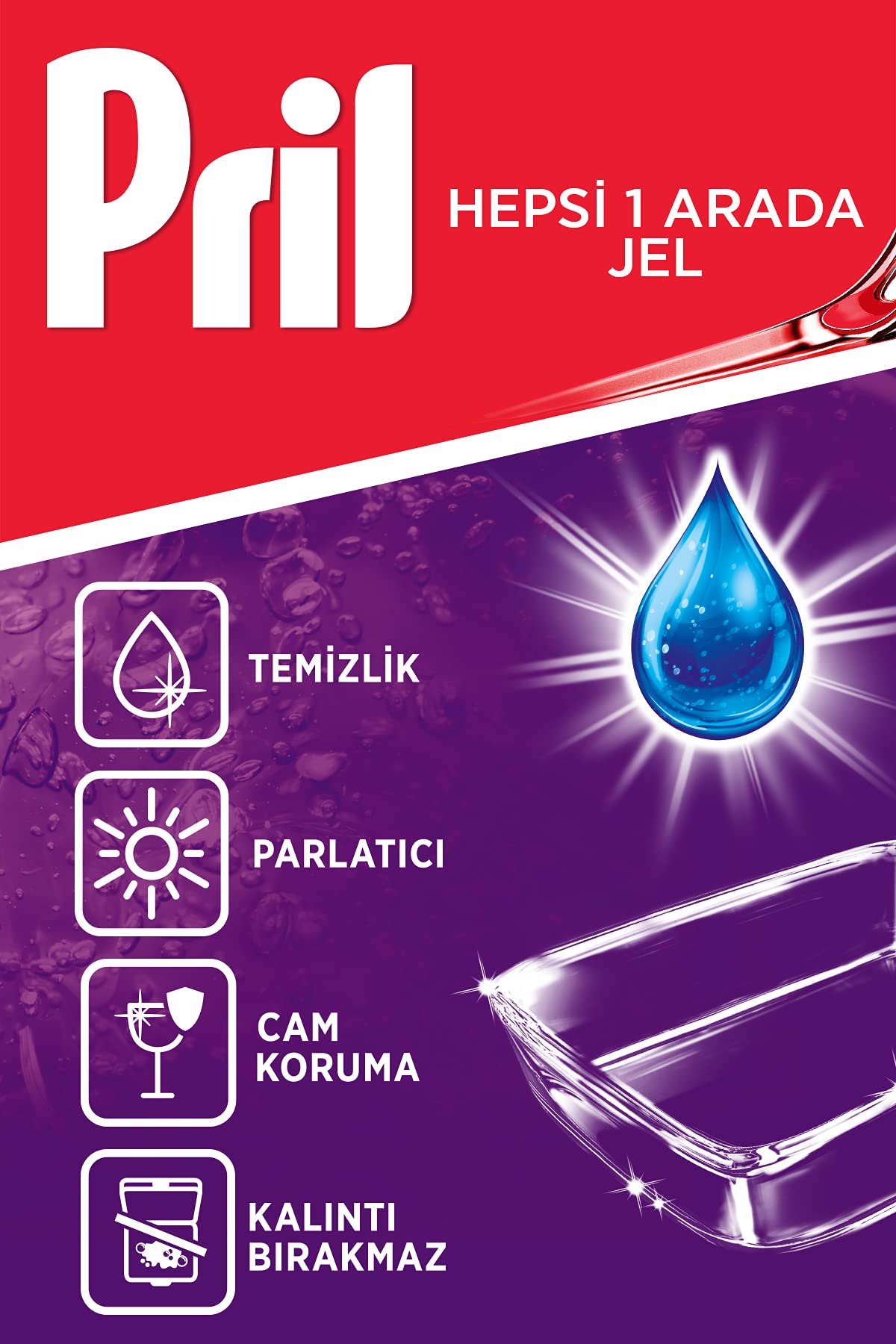 Pril Hepsi 1 Arada Jel Standart 60 Yıkama Bulaşık Deterjanı (1 x 1080g)