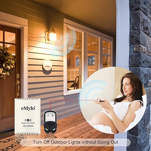 Miniatura 6 de eMylo DC 12V 2CH RF Relé inteligente Control remoto inalámbrico interruptor de luz puerta de garaje Abridor remoto 433Mhz transmisor con receptor de