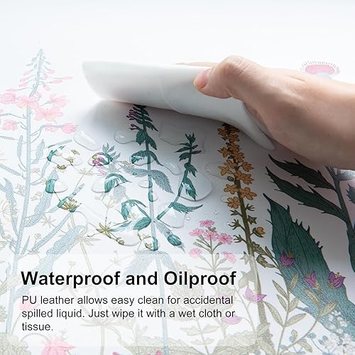 Miniatura 10 de QiyI Alfombrilla grande para mouse, alfombrilla de escritorio extendida para escritorio, alfombrilla de mouse impermeable de piel sintética para