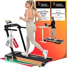 Christopeit Laufband + Walking Pad mit Steigung 2in1 klappbar, 20 Programme, 8 Stufen motorisierte Steigung, Bluetooth & Lautsprecher, schwingungsgedämpfte Lauffläche, Kinomap-kompatibel