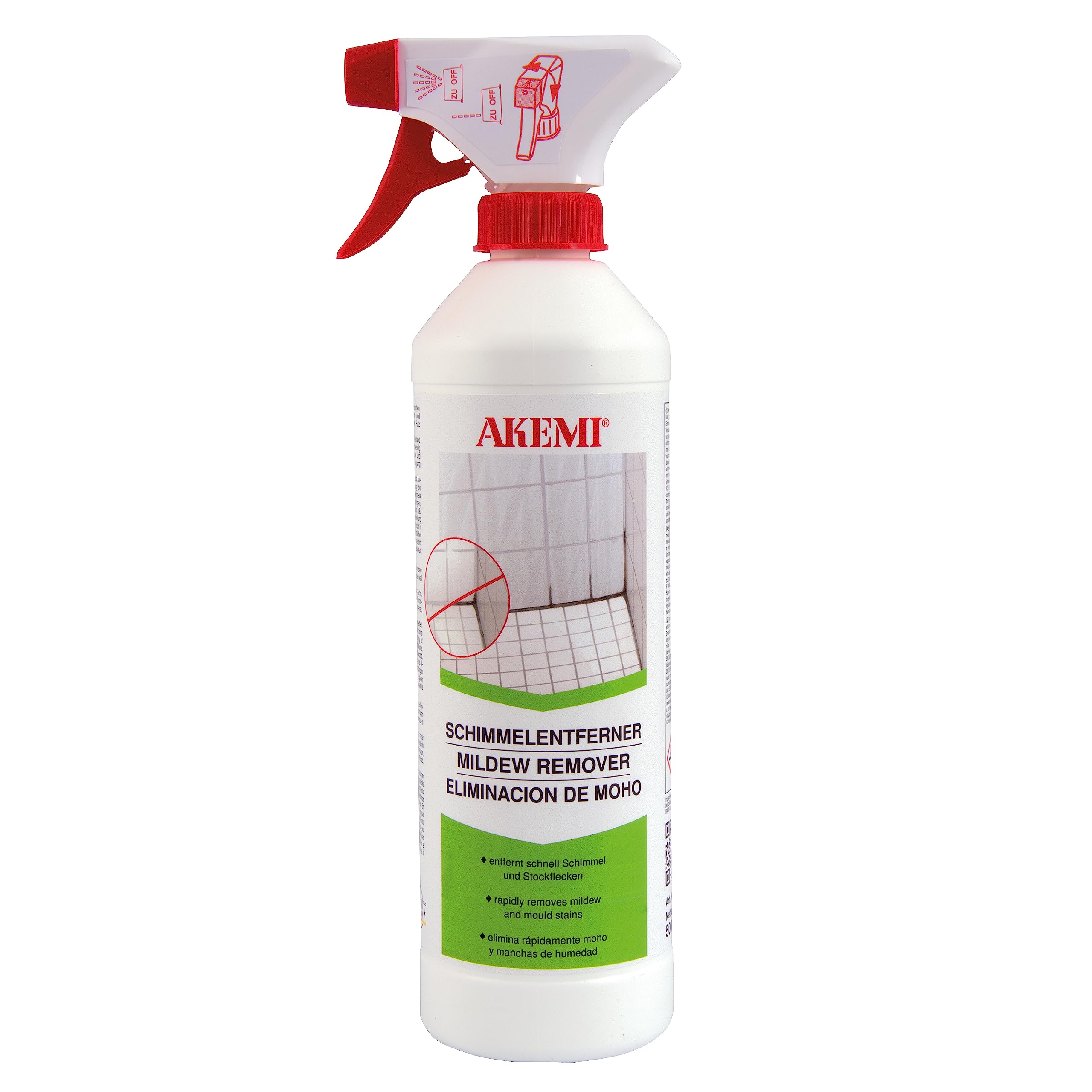 Akemi Antimoho, 500 ml I Producto Antimoho Listo para Usar para una Rápida Eliminación de Moho, Hongos y Manchas de Moho – 11234