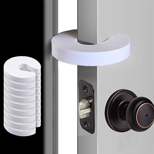 Paquete de 8 protectores de pellizcos para puerta, evita lesiones de bebés y niños pequeños con un tapón de puerta a prueba de niños, espuma extra