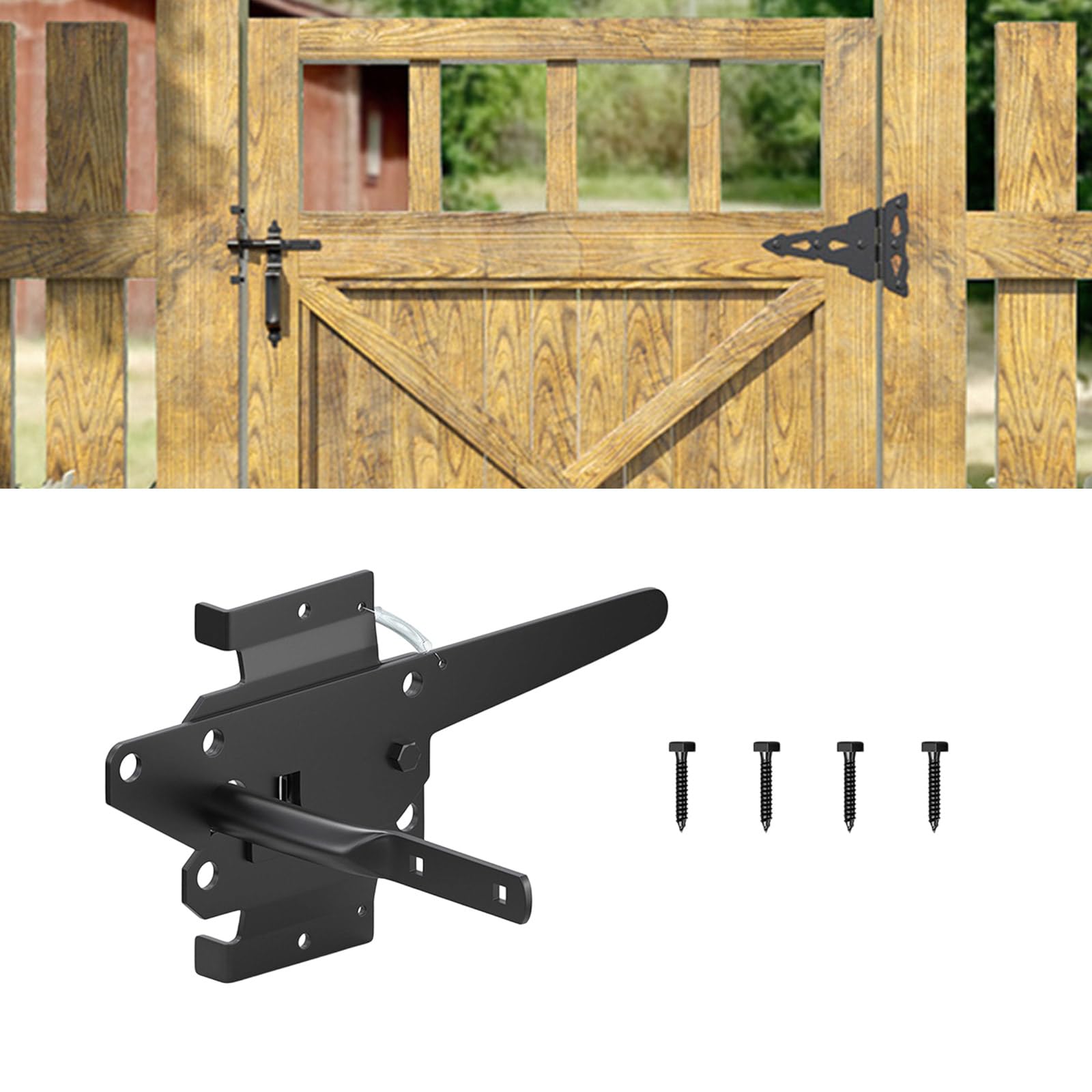 Pestillos de puerta de hierro resistente de seguridad al aire libre valla puerta cierre automático hardware puerta cierre automático