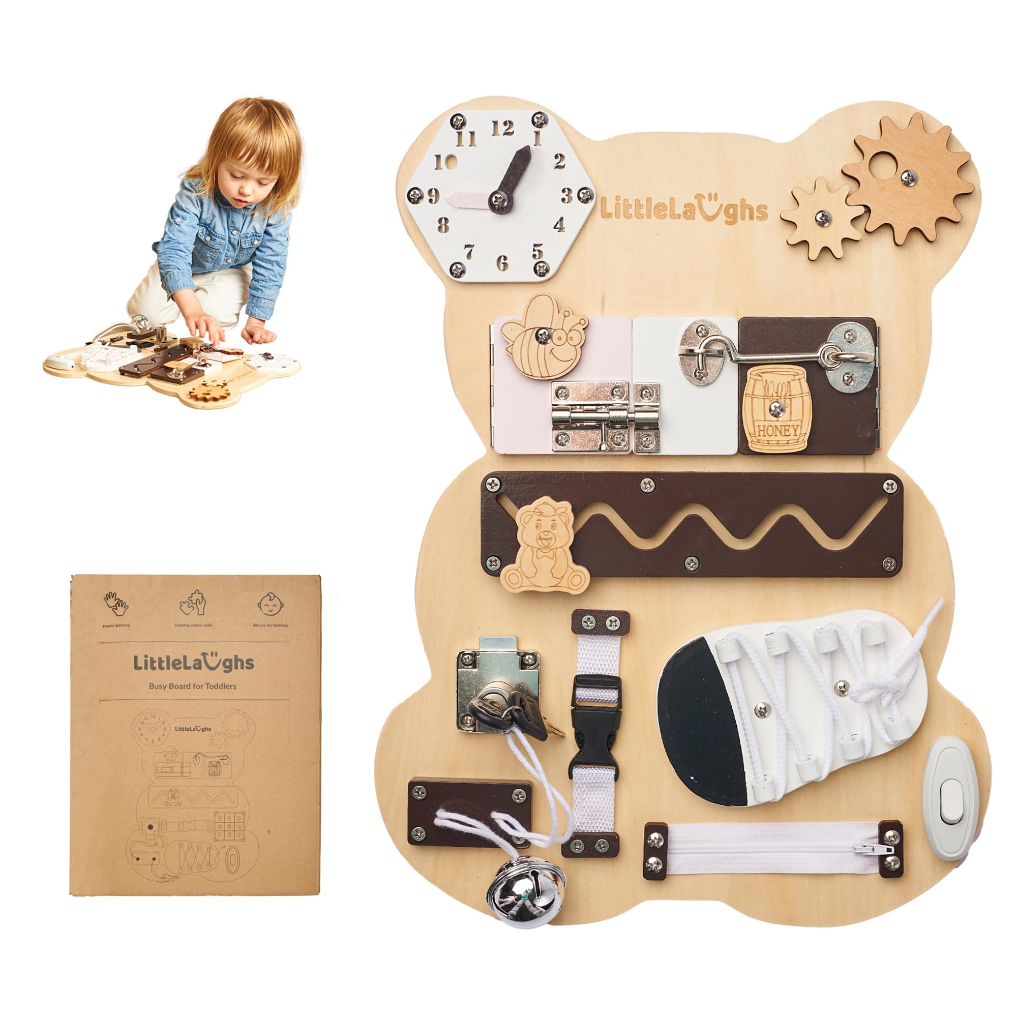 FLYING-Montessori Planche Occupée En Bois Pour Les Tout-petits Jouet