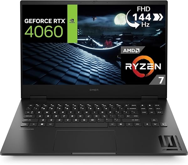 HP OMEN 16-xd0000sf, Ordinateur Portable, AMD Ryzen 7 7840HS, 16 Go RAM, 512 Go SSD, Nvidia RTX 4060 8 Go, Écran 16.1" FHD IPS 144 Hz Antireflet, Windows 11, PC Gamer, Clavier AZERTY, Noir